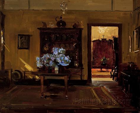 Room Interior With Still Life Olinda Sir Arthur Streeton Paintings