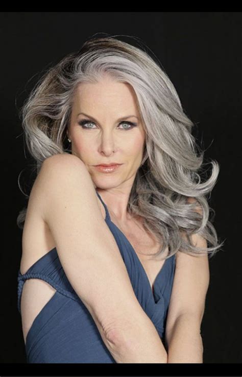 Beautiful Women Over 50 Beautiful Old Woman Silver Grey Hair Long