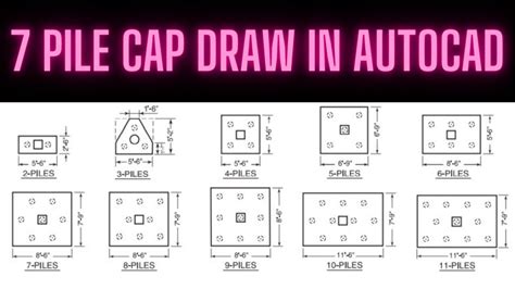 7 Pile Arrangement 7 Pile And Pile Cap Drawing In Autocad Pile To
