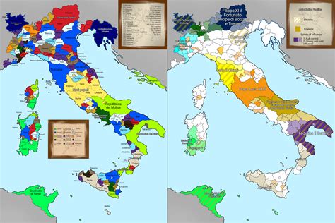 The Holy Italian Empire Nations And Major Families Rimaginarymaps