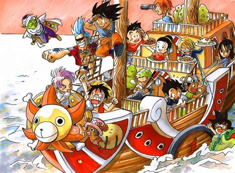 Dragon Ball And One Piece Anime Multiverse Fan Art 32915663 Fanpop