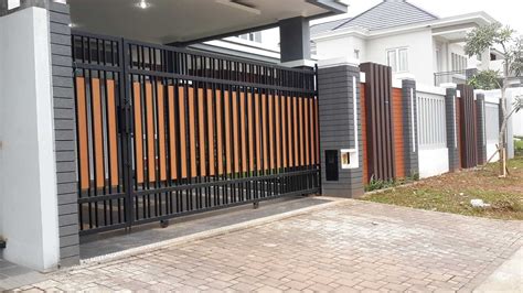 contoh model desain pagar rumah minimalis modern terbaru