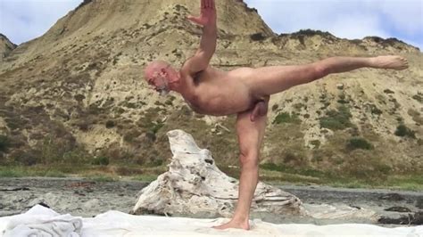Naked Yoga For Better Sex At The Beach Pornhub Com