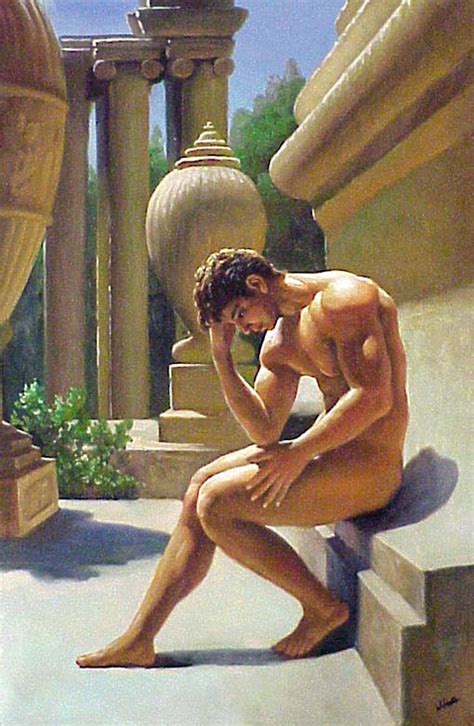 Nude Man Portraits Paintings Art