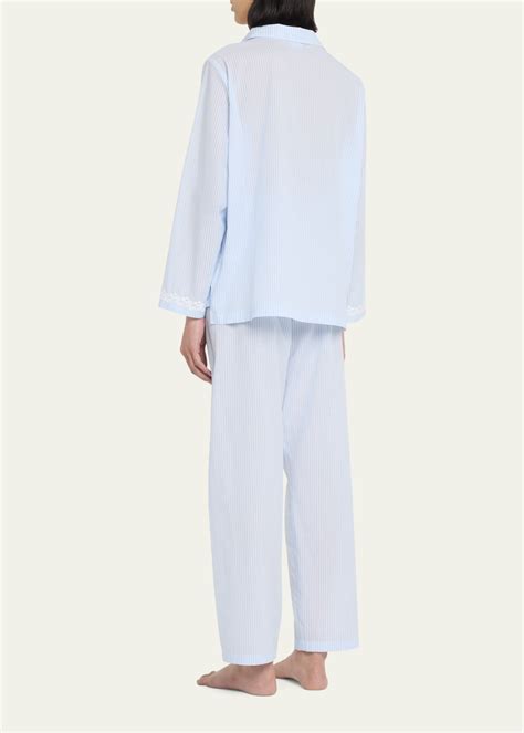 Celestine Capri Striped Cotton Pajama Set Bergdorf Goodman