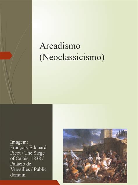 Neoclassicismo Ou Arcadismo Pdf Science