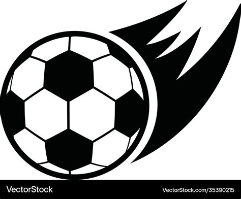 Soccer Football Logo Icon With Swoosh Design Vector Image