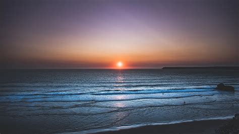Wallpaper Sea Sunset Horizon Sky Shore Hd Widescreen High