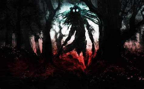 Wallpaper Id 1364506 Plant Dark Forest Ghost Red Nature