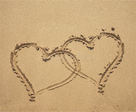 232 Two Hearts Sandy Beach Stock Photos Free And Royalty Free Stock