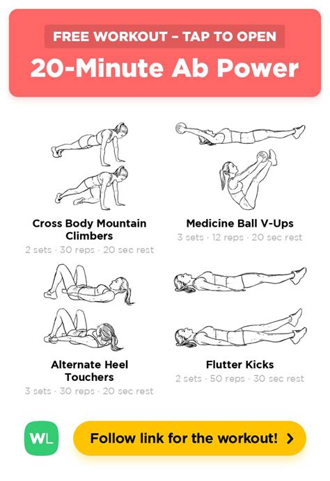 20 Minute Ab Power · Free Workout By Workoutlabs Fit Free Workouts