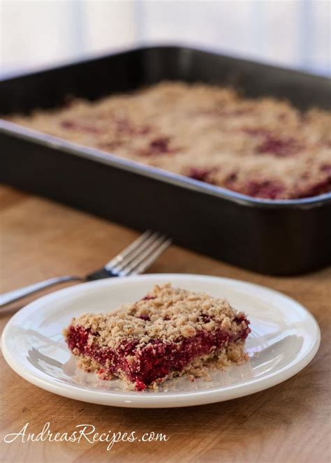 Raspberry Oatmeal Crumble Bars Recipe Andrea Meyers