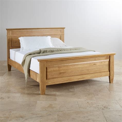 Classic King Size Bed In Natural Solid Oak Oak Furniture Land