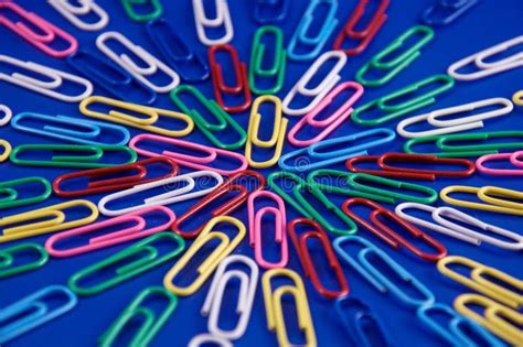 Colored Paper Clips Stock Photo Image Of Stack Blue 12015012