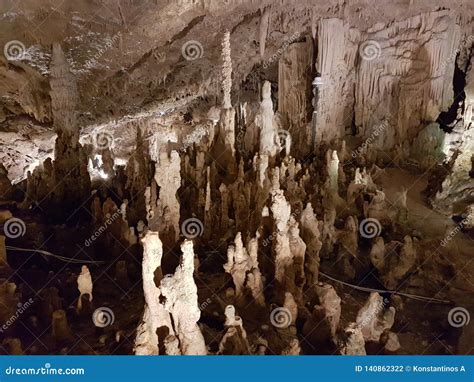 Stalactite Cave In Perama Ioannina Greece Stock Photo Image Of