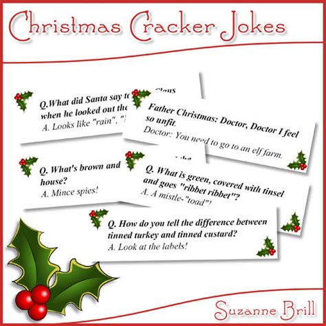 Christmas Cracker Jokes Printable