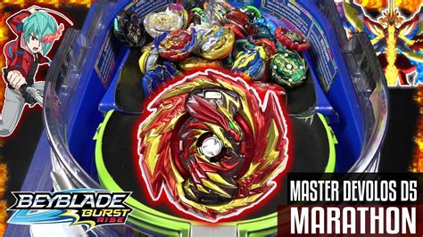 Master Of Rise Master Devolos D5 Vs Beyblade Burst Rise Marathon Youtube