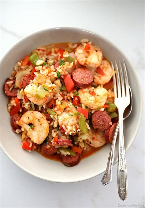 Healthy Jambalaya Recipe With Shrimp And Sausage Delightful Mom Food