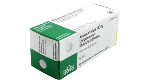Adolonta Retard 100 Mg 20 Comprimidos Liberacion Prolongada Farmacéuticos