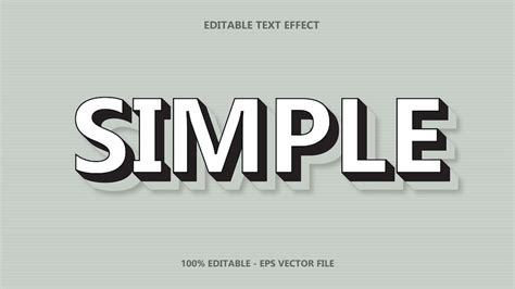 Premium Vector Vector Simple Text Effect Editbale Typography