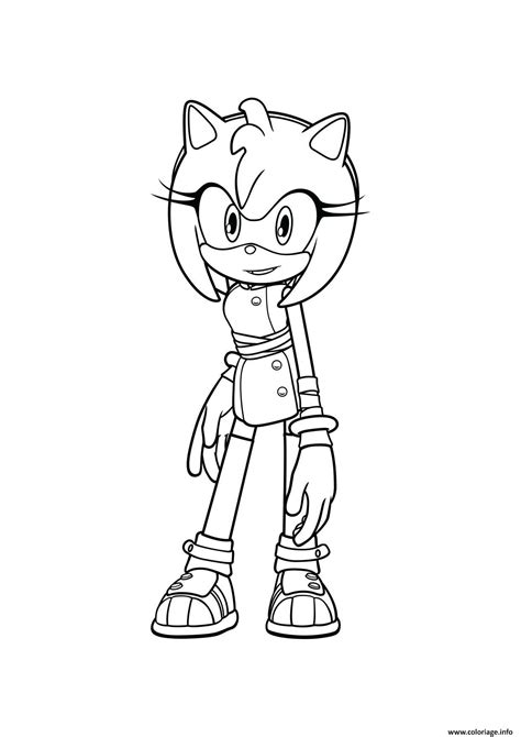 Coloriage Sonic Amy à Imprimer Coloriage Sonic Dessin Sonic Coloriage