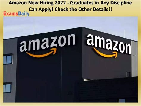 Amazon New Hiring 2022 Graduates In Any Discipline Can Apply Check