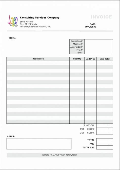 Explore Our Example Of Invoice Template For Consulting Services For
