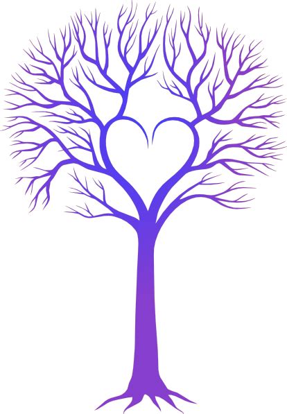 Bluepurple Tree Clip Art At Vector Clip Art Online