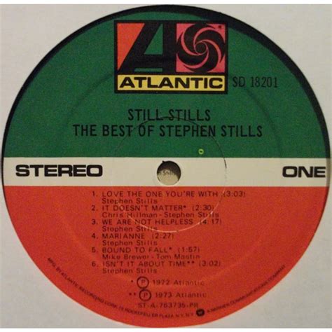 Stephen Stills Still Stills The Best Of Stephen Stills Vinyl Lp