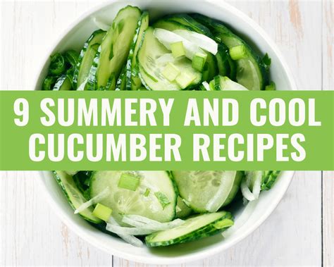 9 Summery And Cool Cucumber Recipes Just A Pinch