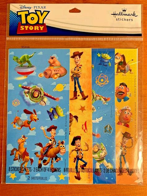 Vintage Hallmark Stickers Disney Toy Story Woody Buzz Lightyear 8