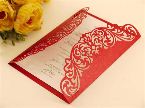 5x7 Gate Fold Wedding Invitation Laser Cut Card Template Etsy
