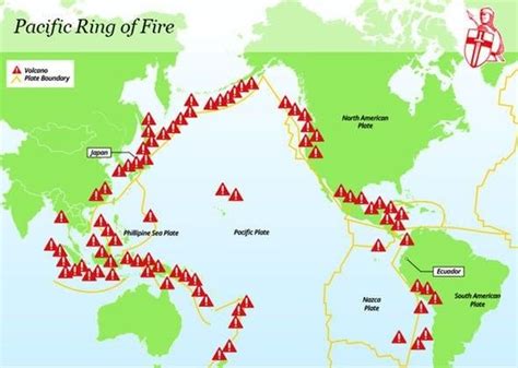Pacific Ring Of Fire Volcanoes Volcano Geography Lessons Map