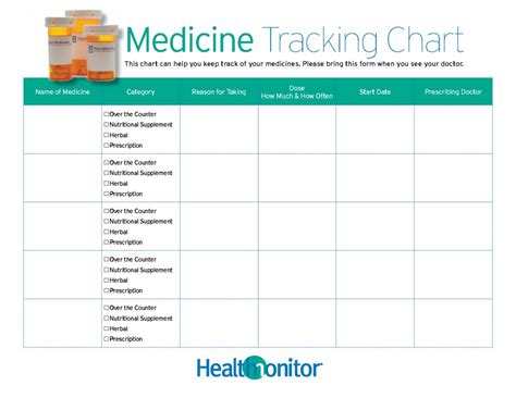 Free Printable Medicine Daily Chart Free Printable