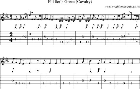 Guitar Tab And Sheet Music For Fiddler S Green Cavalry