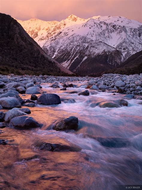 Waimakariri Sunrise New Zealand Mountain Photography By Jack Brauer