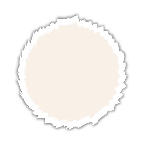 Torn Paper Circle Edges Ripped White Transparent Background Vector