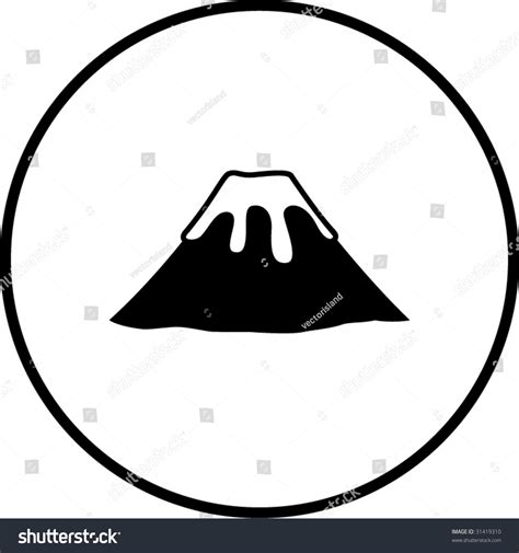 Volcano Mountain Symbol Stock Vector Royalty Free 31419310 Shutterstock