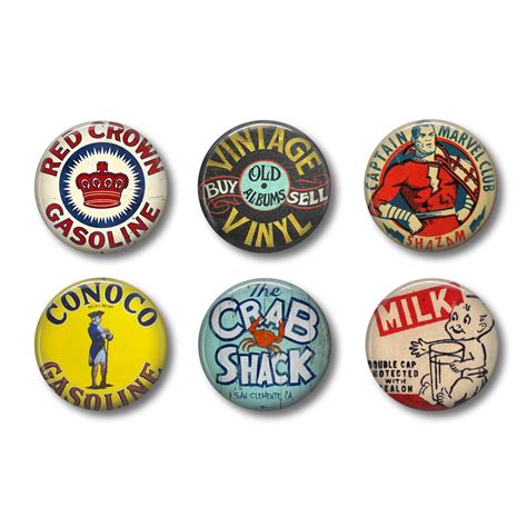 Vintage Flair Pins Vintage Flair Buttons Retro Flair Pins Retro