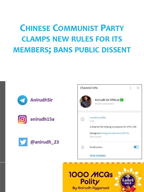 Chinas Communist Party Clamps Down On Dissent Among Members Ahead Of