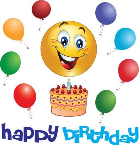 Geburtstagskind Smiley Happy Birthday Emoji Birthday Emoticons