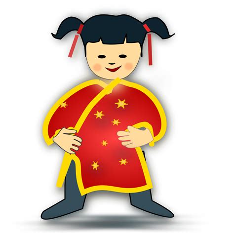 Clipart Chinese Girl Icon