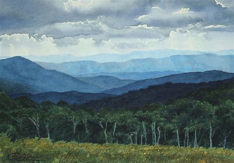 Blue Ridge From Grassy Bald Study By Craig Gallaway Blue Ridge