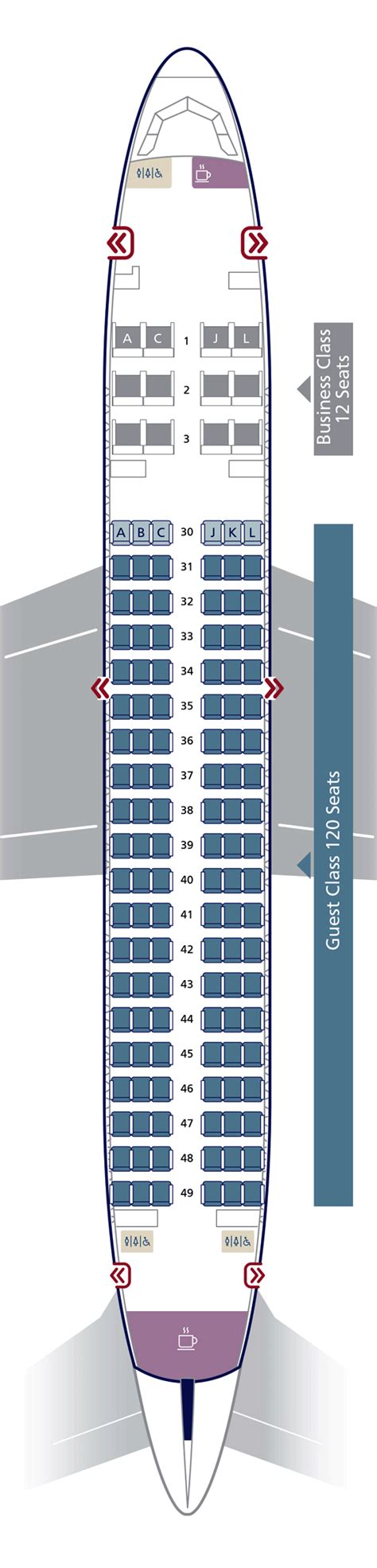 Saudi Arabian Airlines Airbus A320 2 Seat Map