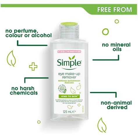 Simple Kind To Eyes Make Up Remover 125ml Wilko