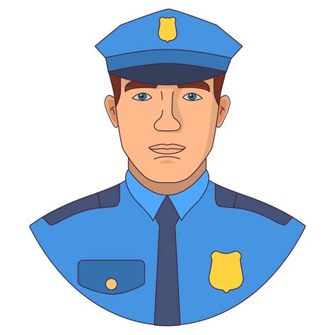 Police Officer Cartoon Character Police Man In A Uniformcop Of An