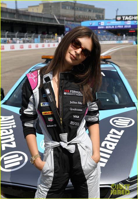 Emily Ratajkowski Drives Race Car At Abb Fia Formula E Championship In