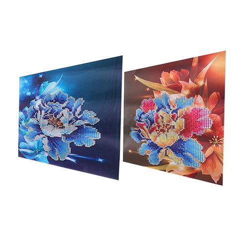 Diy 5d Diamond Painting Embroidery Flower Cross Crafts Stitch Kit Wall