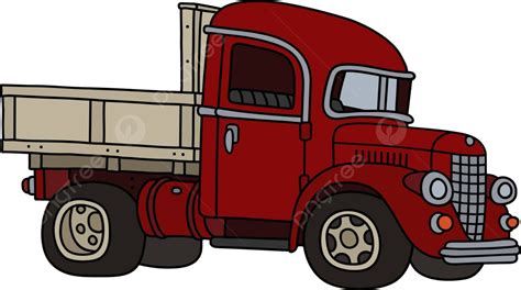 The Classic Red Truck Automobile Cartoon Classic Vector Automobile