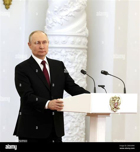 Russian President Vladimir Putin At The Ceremony To Present Gold Star